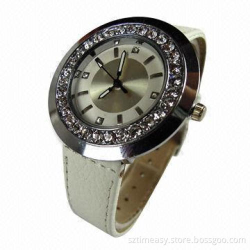 New Design Alloy Watch with Diamonds, Miyota 2035 Movement